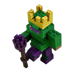 Goblin König (Voxel) — 256×256 Pixel-Art-Sprite