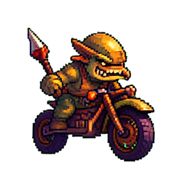 Goblin Rider - 256x256 pixel art sprite