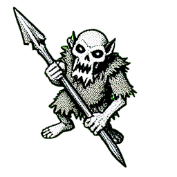 Goblin Scout (1-Bit) - 256x256 pixel art sprite