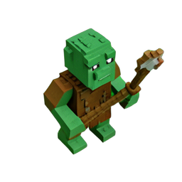 Goblin Scout (Voxel) - 256x256 pixel art sprite