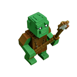 Explorador Goblin (Voxel) — sprite pixel art 256×256