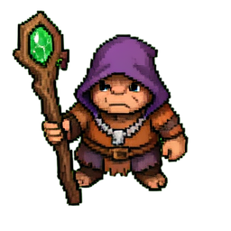 Goblin Shaman (16-Bit) - 256x256 pixel art sprite
