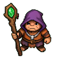 Xamã Goblin (16-Bit) — sprite pixel art 256×256