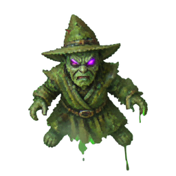 Chamán Goblin (Atmósfera) — sprite pixel art 256×256