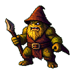 Goblin-Schamane — 256×256 Pixel-Art-Sprite