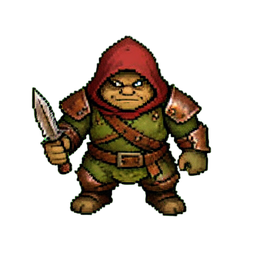 Goblin Warrior (16-Bit) - 256x256 pixel art sprite
