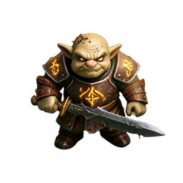 Guerrier Goblin (HD-2D) — sprite pixel art 256×256