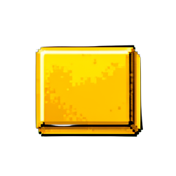 Gold Bar (16-Bit) - 256x256 pixel art sprite
