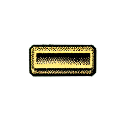 Gold Bar (1-Bit) - 256x256 pixel art sprite
