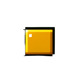 Gold Bar (Low-Res) - 256x256 pixel art sprite