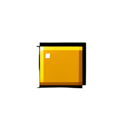 Goldbarre (Niedrigauflösung) — 256×256 Pixel-Art-Sprite