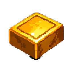 Gold Bar - 256x256 pixel art sprite