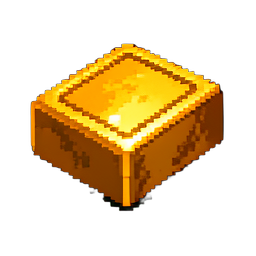 Barra de Oro — sprite pixel art 256×256