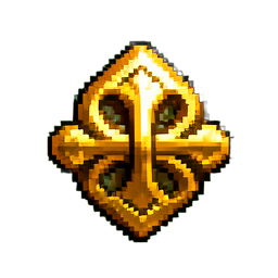 Broche de Ouro — sprite pixel art 256×256