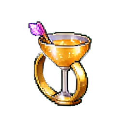 Goldene Cocktailring — 256×256 Pixel-Art-Sprite