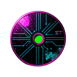 Gold Coin (Cyberpunk) - 256x256 pixel art sprite