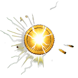 Gold Coin (VFX) - 256x256 pixel art sprite