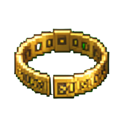 Goldene Armreif — 256×256 Pixel-Art-Sprite