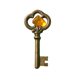 Gold Key (Atmospheric) - 256x256 pixel art sprite