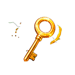 Gold Key (VFX) - 256x256 pixel art sprite