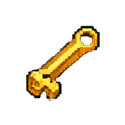 Goldschlüssel — 256×256 Pixel-Art-Sprite