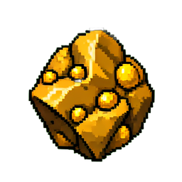 Gold Ore (16-Bit) - 256x256 pixel art sprite