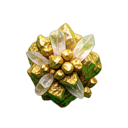 Gold Ore (HD-2D) - 256x256 pixel art sprite