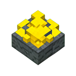 Gold Ore (Voxel) - 256x256 pixel art sprite