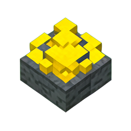 金鉱石 (ボクセル) — 256×256 ピクセルアートスプライト