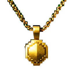 Gold Pendant Necklace — 256×256 pixel art sprite