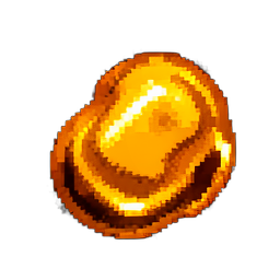 Gold Slime (16-Bit) - 256x256 pixel art sprite