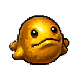 Gold Slime - 256x256 pixel art sprite