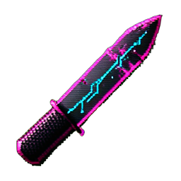 Gold Sword (Cyberpunk) - 256x256 pixel art sprite