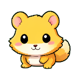 Hamster Doré Doux — sprite pixel art 256×256