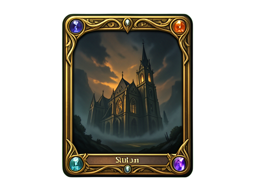 Goldener Sonnenkatedral — 512×384 Pixel-Art-Sprite