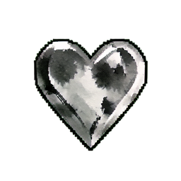 Pedra do coração do gólem — sprite pixel art 256×256