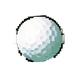 Bola de golfe — sprite pixel art 256×256
