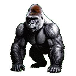 Gorila Silverback — sprite pixel art 256×256