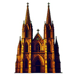 Gothic Cathedral - 256x256 pixel art sprite