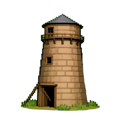 Grain Silo — 256×256 pixel art sprite