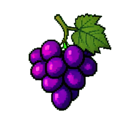 Grapes (16-Bit) - 256x256 pixel art sprite