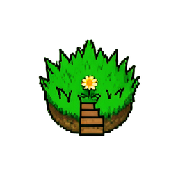 Fleur d'herbe (16-Bit) — sprite pixel art 256×256