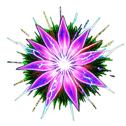 Flor de grama (VFX) — sprite pixel art 256×256