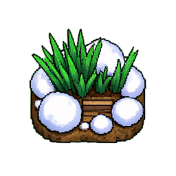 Grass Snow (16-Bit) - 256x256 pixel art sprite