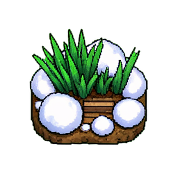 Grass Snow (16-Bit) — رسم بكسل 256×256