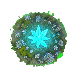 Neige d'herbe (Atmospheric) — sprite pixel art 256×256