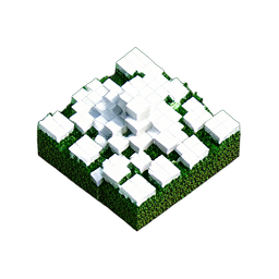Grass Snow (Voxel) - 256x256 pixel art sprite