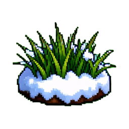 Neige d'herbe — sprite pixel art 256×256
