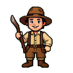 Excavador — sprite pixel art 256×256