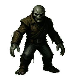 Zumbi ladrão — sprite pixel art 256×256